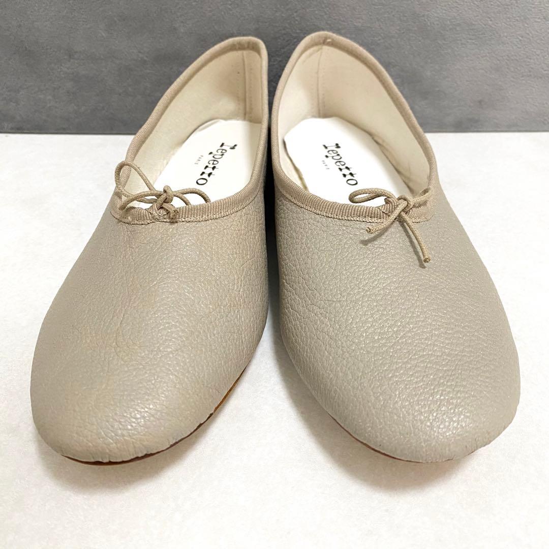 【美品】Lepetto レザー バレエシューズ フラットパンプス 23.5cm