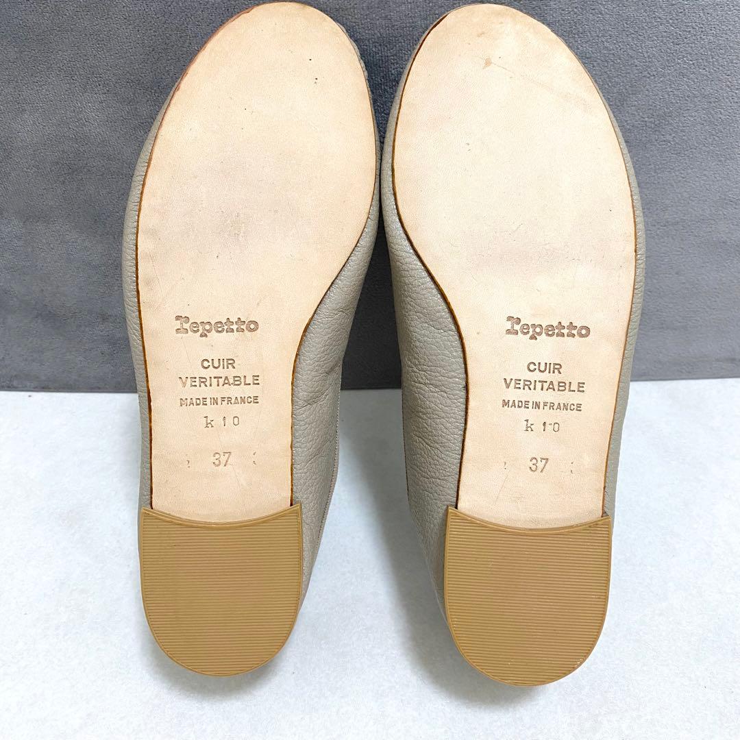 【美品】Lepetto レザー バレエシューズ フラットパンプス 23.5cm