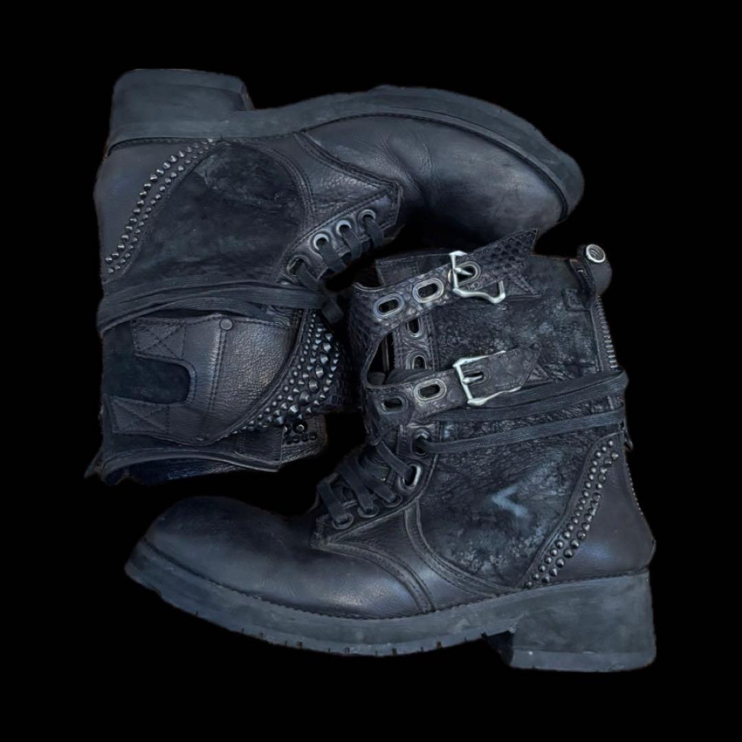 KMRii archive 2way boots ケムリ ブーツ 楽天市場】KMRii／ケムリ／CHROME ZIP BOOTS