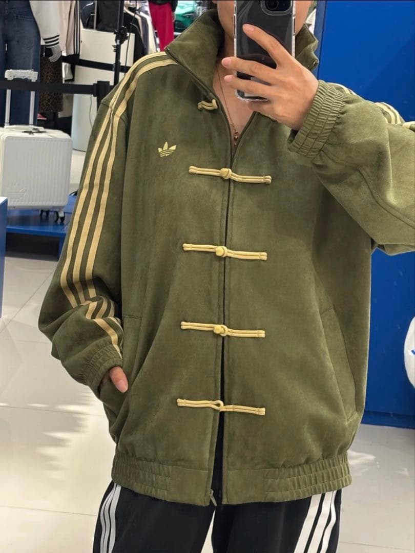 海外限定XS Adidas チャイナトラックジャケット グリーン KT3847