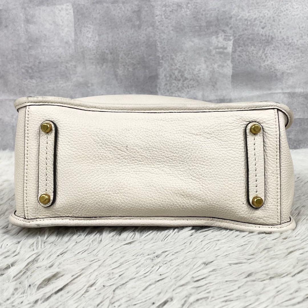 美品 コーチ レザー 2WAY ショルダーバッグ タイラー C金具 ホワイト