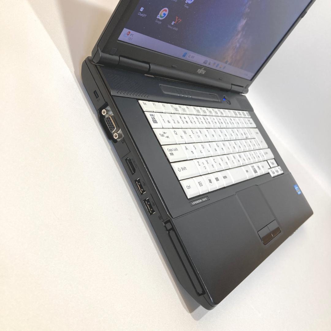 ✨初心者向け✨快速・大画面・DVD✨黒✨すぐ使えるノートパソコン◇