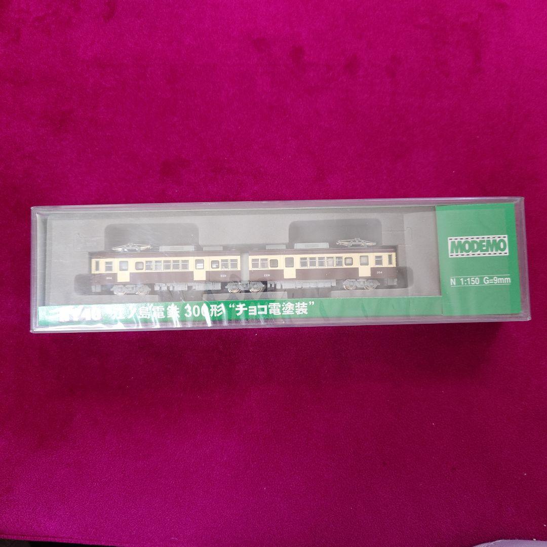 modemo NT40 江ノ島電鉄 300形 チョコ電塗装 N) NT144 江ノ島電鉄300形「304F」 チョコ電塗装(ヘッドマーク付き)(M