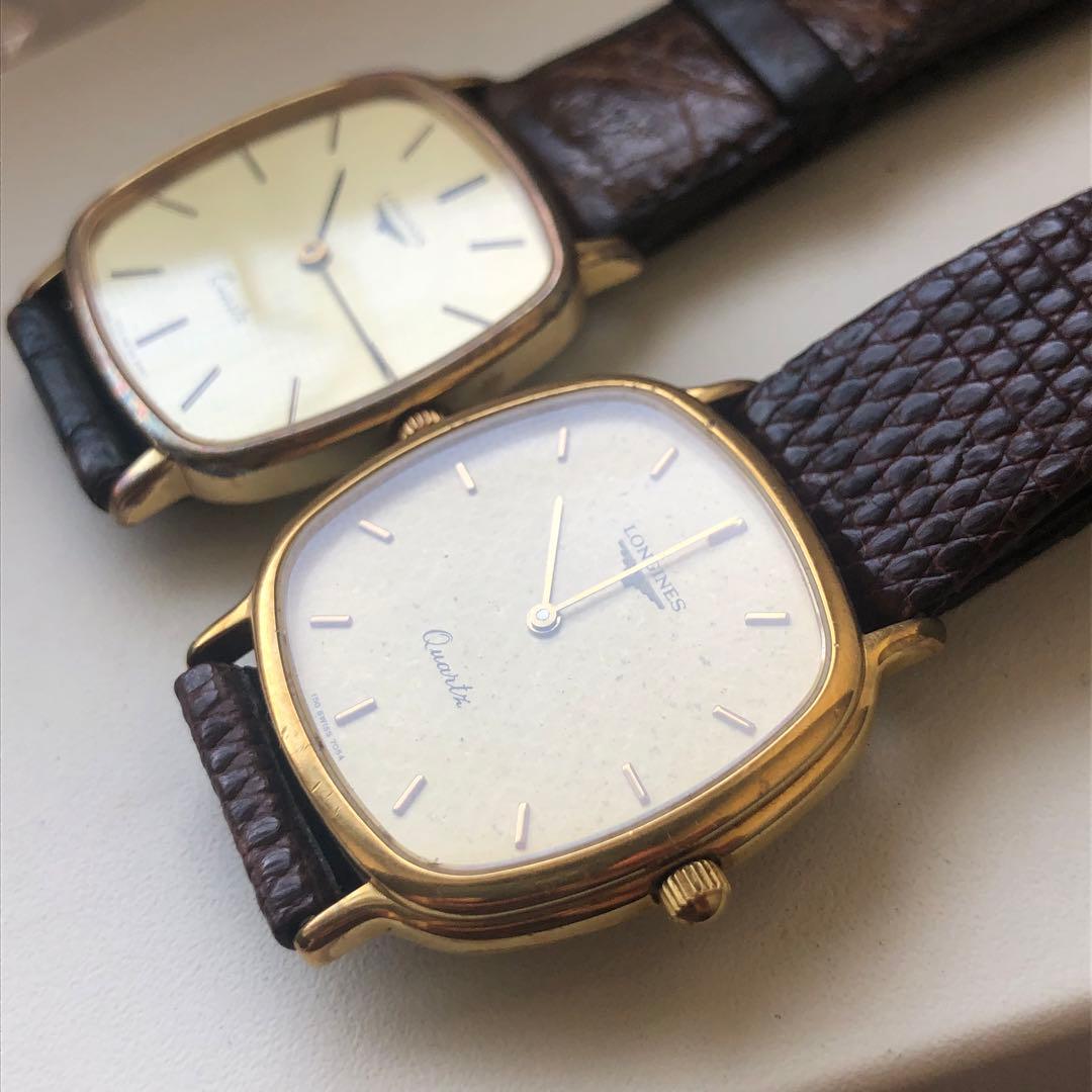 ロンジン クラシック ゴールド スクエア 時計 2点セット