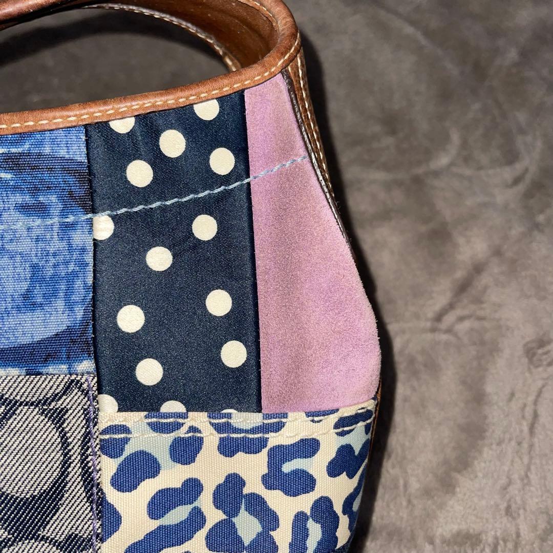 COACH コーチ パッチワーク デニム ワンショルダーバッグ シグネチャー