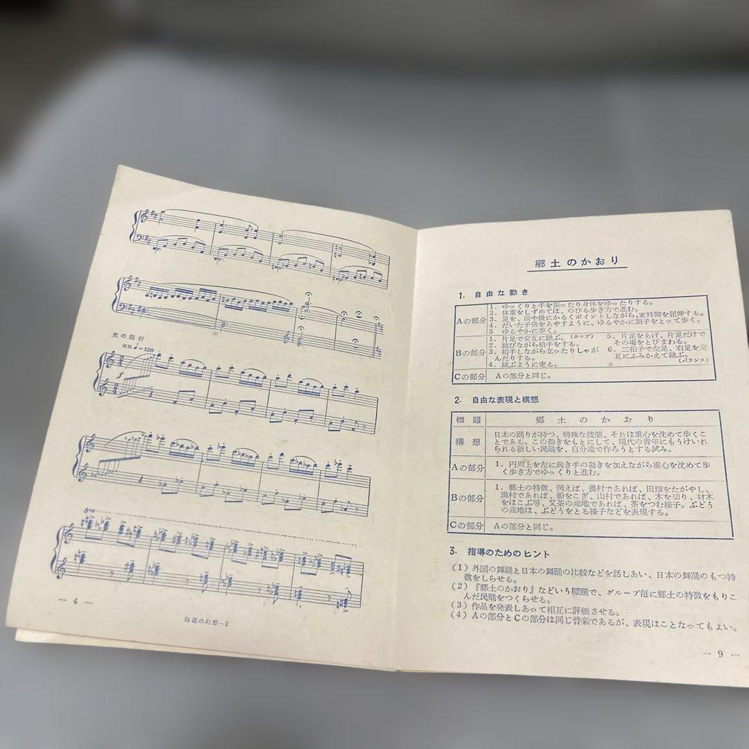 【極稀少】SP盤 平井康三郎・富田勲 作曲「リズム運動」楽譜付 文部省準拠