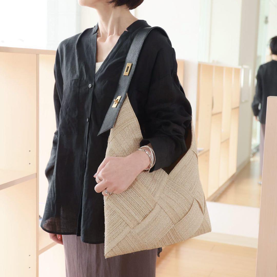 VIOLAd’ORO　かごバッグ　アバカ　メッシュトートバッグ VIOLAd'ORO｜アバカ × カウレザー メッシュ トートバッグ “MIRO” v