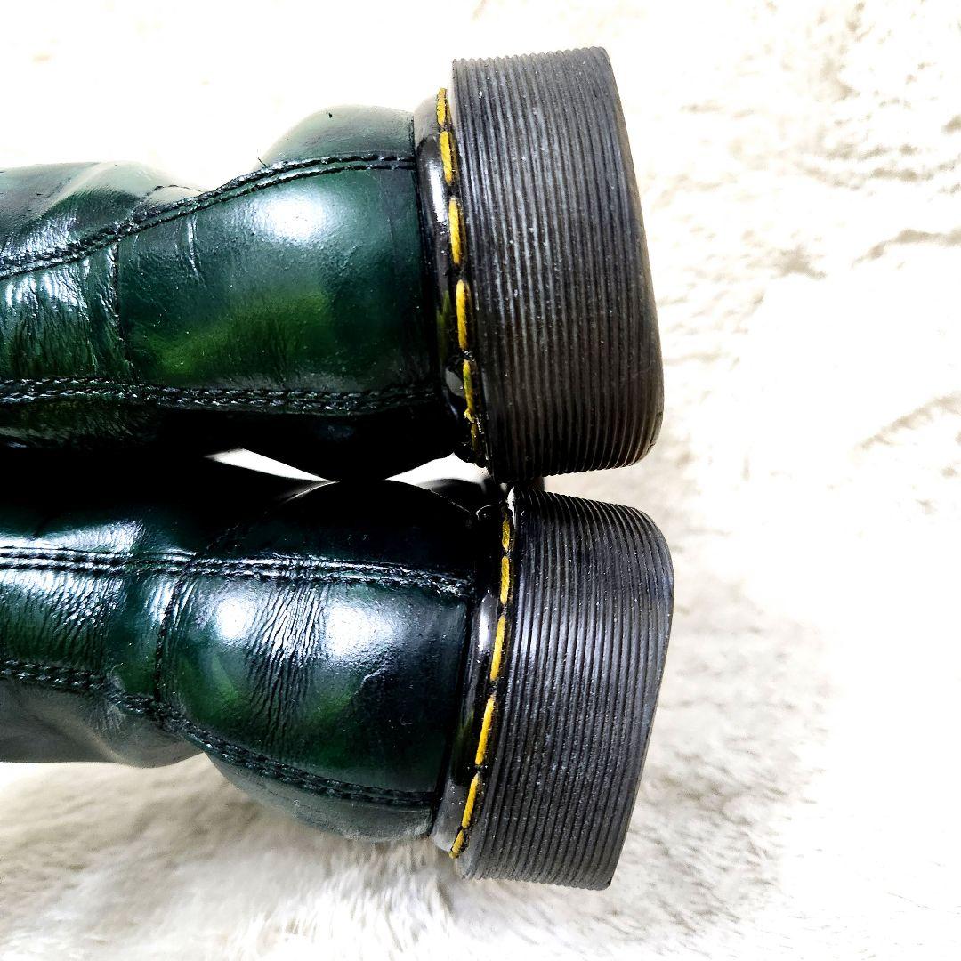 E*~様 ドクターマーチン　本革　8ホール　ブーツ　グリーン　UK8　27.0c