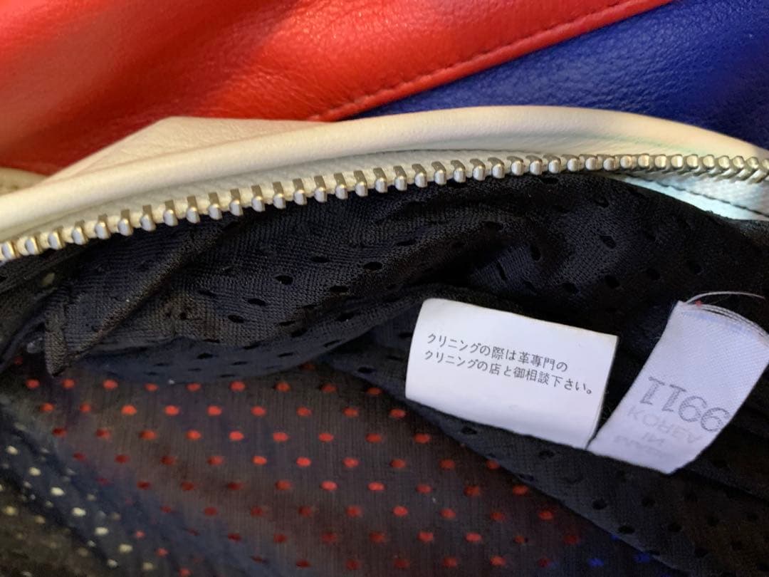 プロフ必読）様専用 NANKAI レザーツナギ 青赤白 MFJ Lサイズ - メルカリ