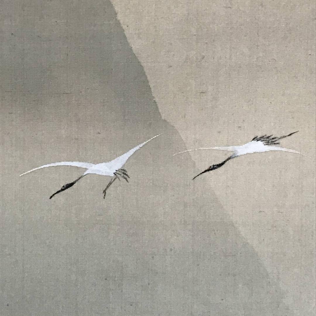 真作】玉渕/蓬莱山図/祝事山水図/掛軸/名家伝来/AB-883