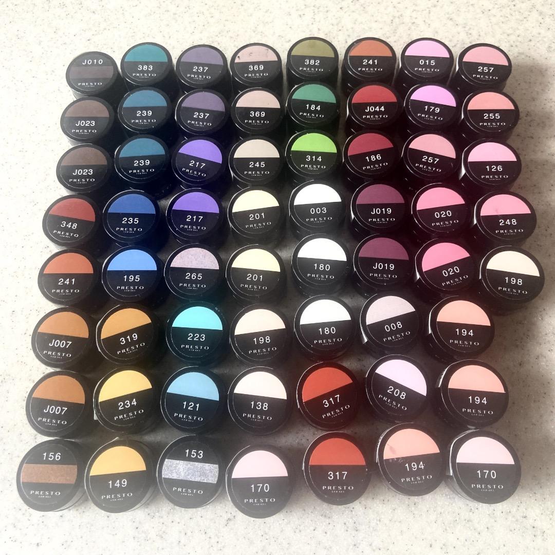 【新品未開封】 PRESTO プレスト カラージェル 61個 PrestoプレストLED&UVソークオフジェル]カラージェル(4g)各色【導入