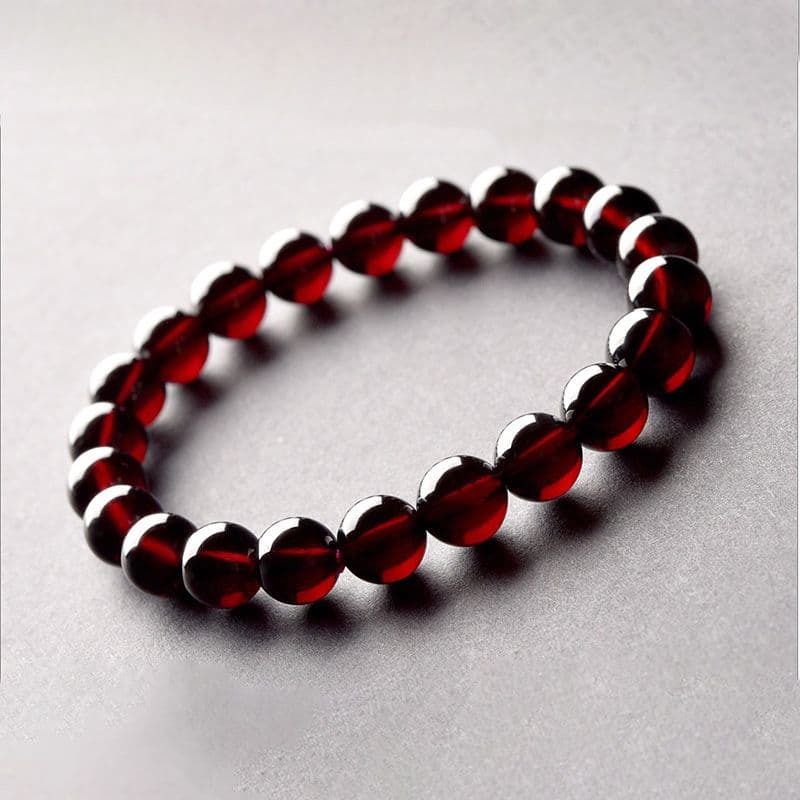 レア！高品質 ロードライトガーネットブレスレット パワーストーン 1巻 ロードライトガーネット ブレスレット 7.5mm 16.5cm レディースS