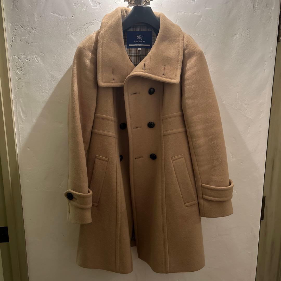 BURBERRY BLUE LABEL ウールピーコート 38 BURBERRY BLUE LABEL レッドピーコート 38 - メルカリ