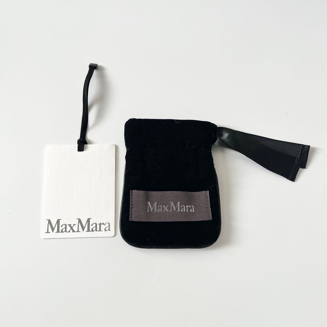 マックスマーラ バス クリスタル M字型 ブローチ ゴールド ロゴ