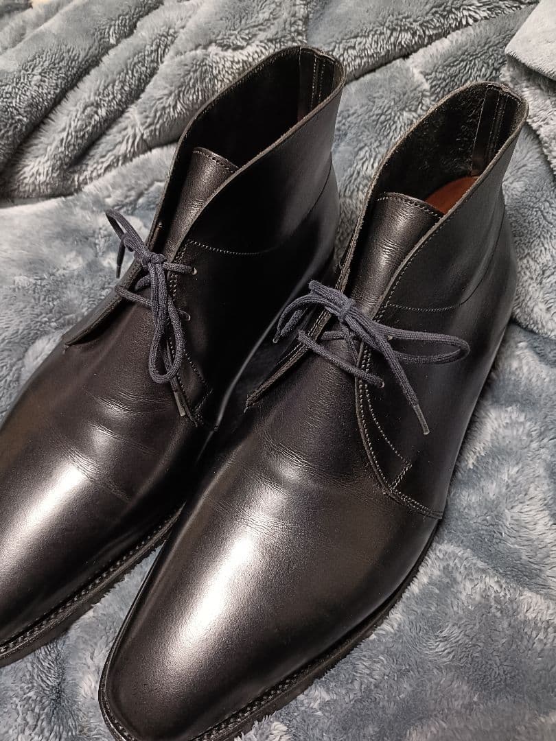 JOHN LOBB ROMSEY 7.5D ブラックカーフ チャッカブーツ