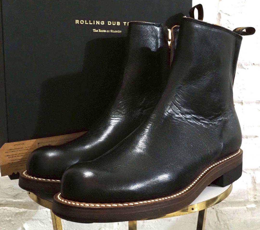 未使用 ローリングダブトリオ キャスパー 8 26cm ホースハイド 茶芯 黒 ROLLING DUB TRIO CASPER HORSEHIDE BLACK ローリングダブトリオ