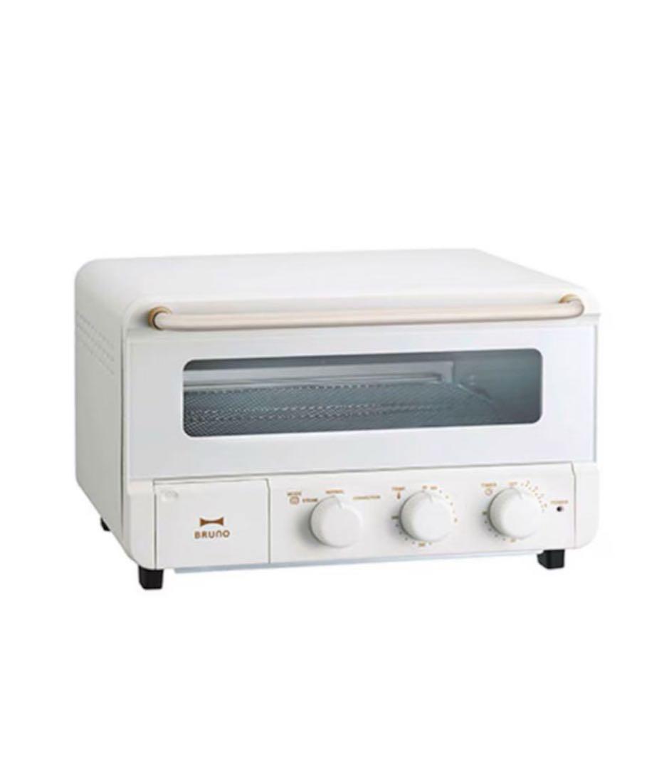 【新品未使用】 BRUNO ブルーノ スチーム＆ベイク トースター ホワイト色 BRUNO、4枚焼きトースター「スチーム＆ベイク トースター」に新色