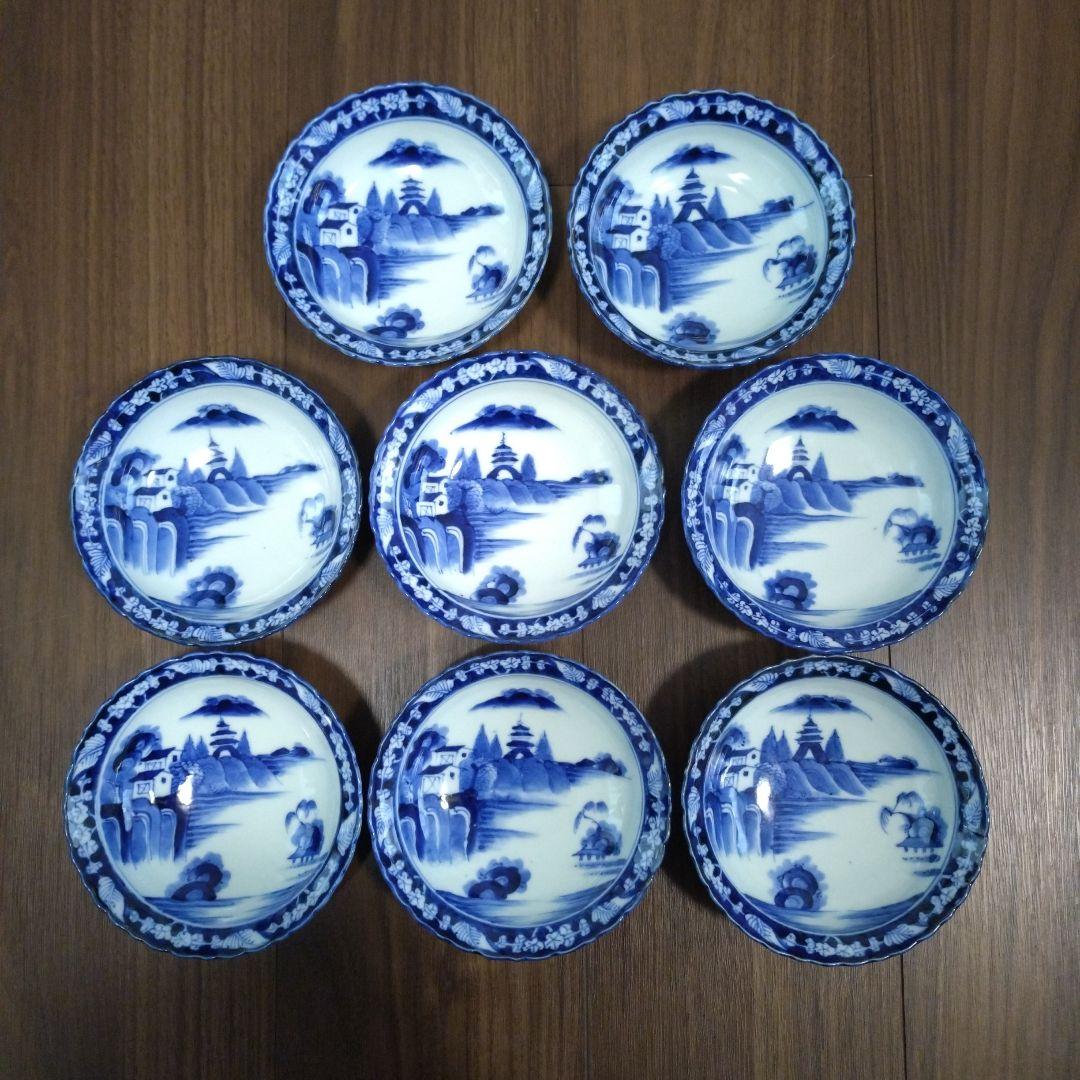 伊万里焼 染付 山水 小鉢 8個 - メルカリ