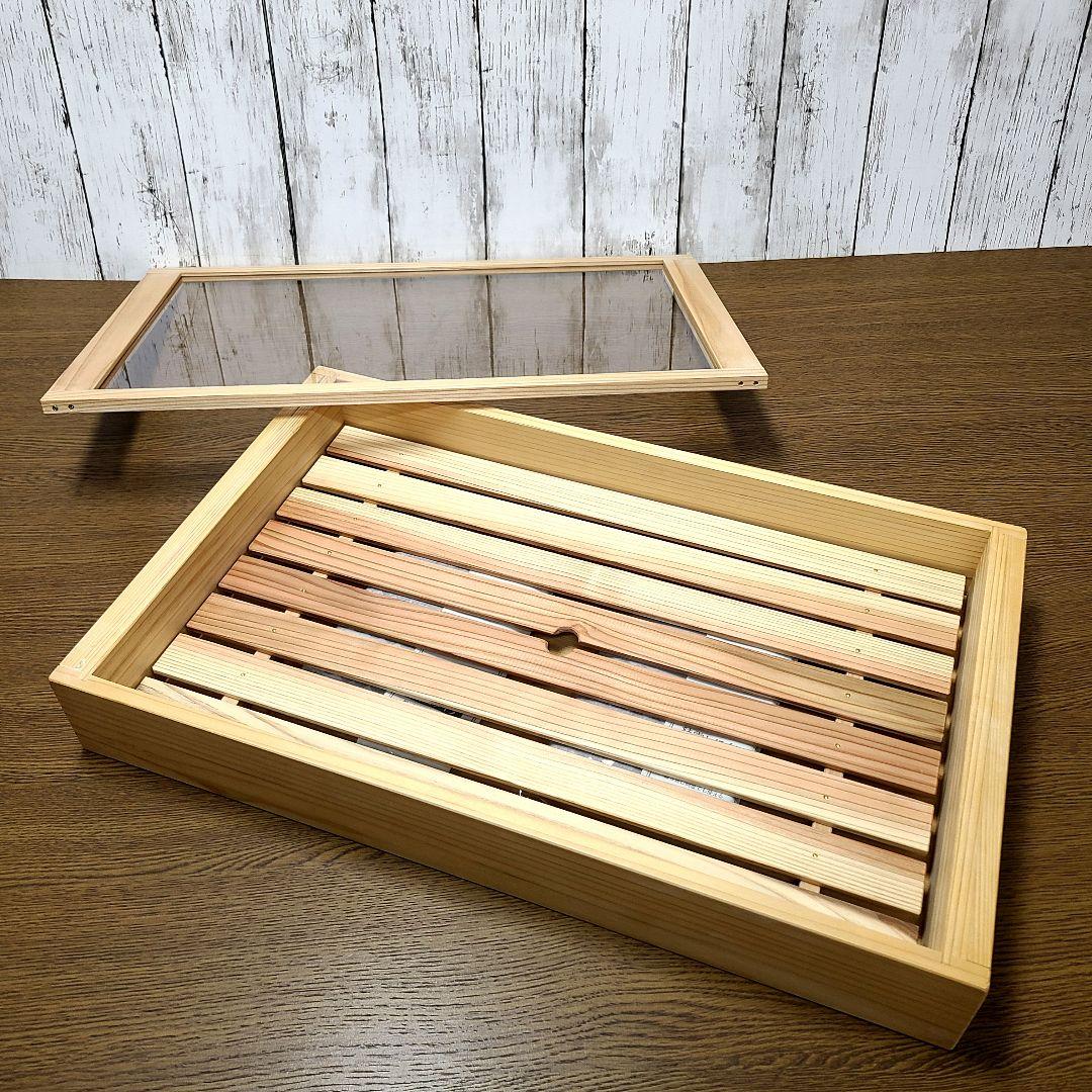 No1931【保冷剤付き】 寿司ネタケース ネタ箱　目皿・アクリル蓋付【手作り】 ヤマコー ネタ箱（小）目皿 アクリル蓋付（35583） | フーヅフリッジ