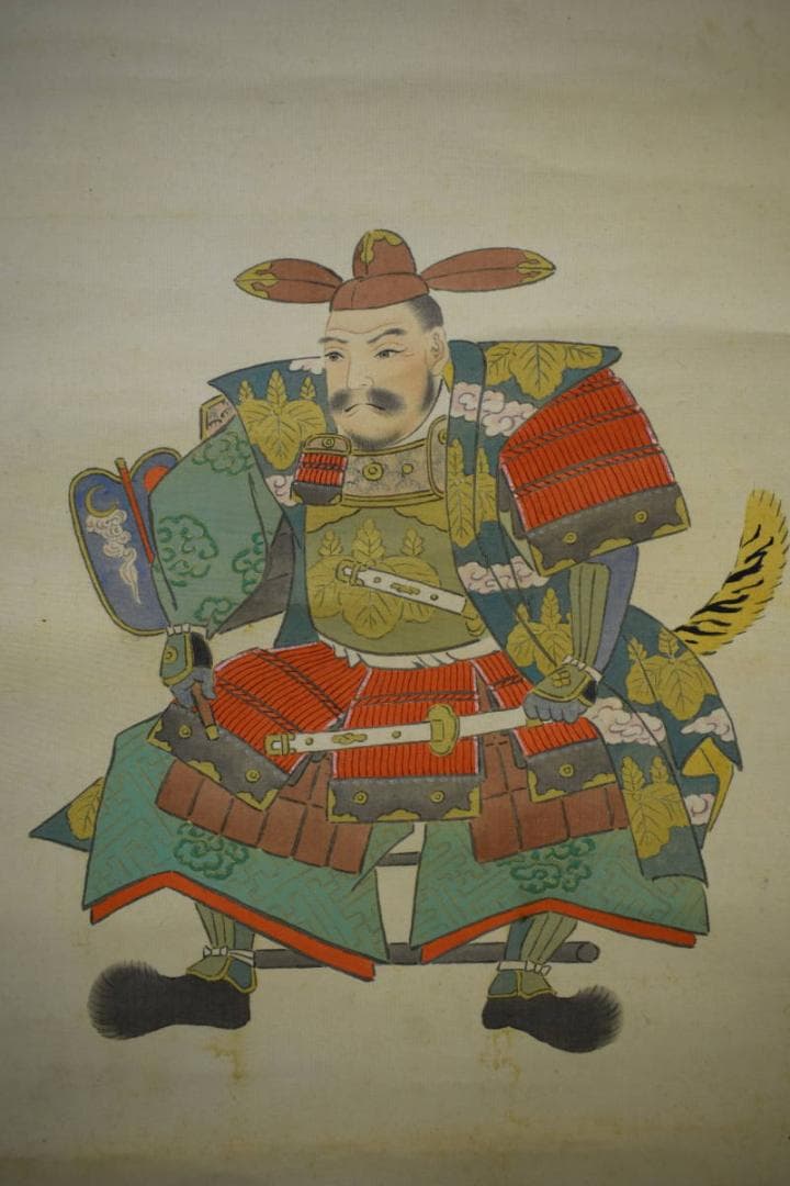 真作/伊達景僊/関白豊太閣之図/桐共箱付/布袋屋掛軸HG-845 ka6454-1.jpg