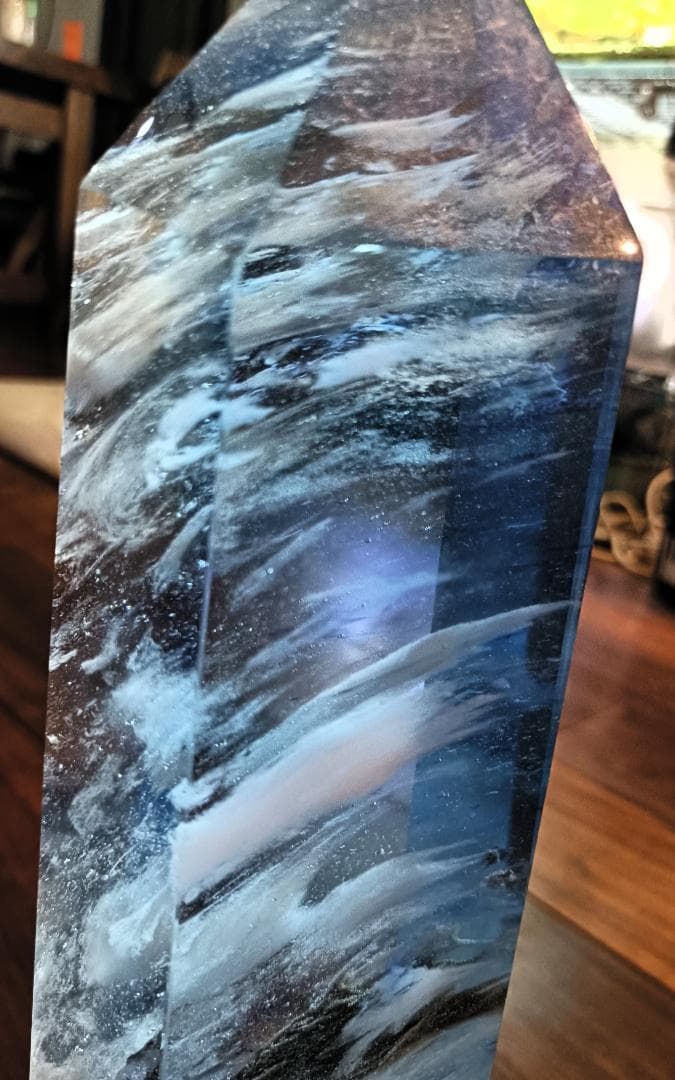 重量3.4kg 巨大クリスタル 飾り台付