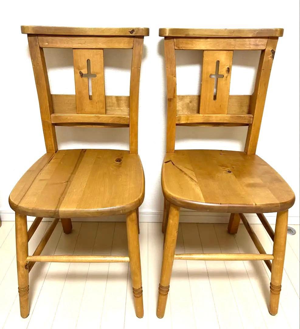 enfant チェア 2脚セット チャーチチェア ブックラック付き 4550596131085_01.jpg