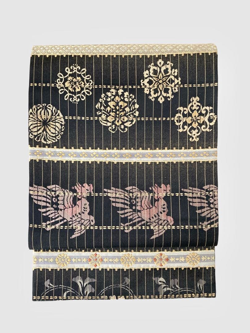 黒色 袋帯 礼装 訪問着 色無地 付け下げ 卒業式 入学式 七五三 NO5 訪問着、付下げ、色無地 | kimono tento