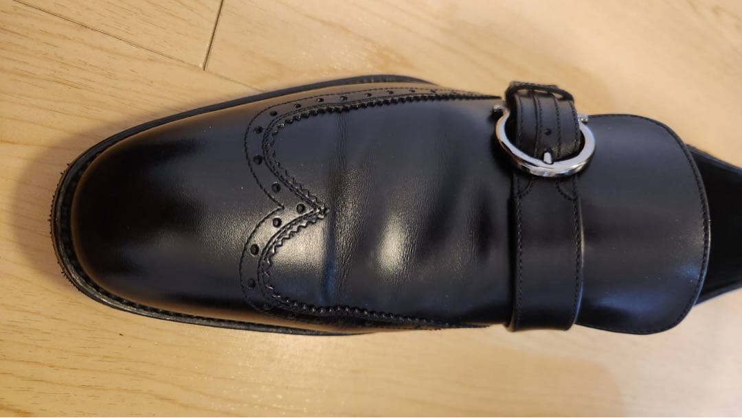 新品同様サルヴァトーレフェラガモ 8EE 最高級カーフ モンクストラップ