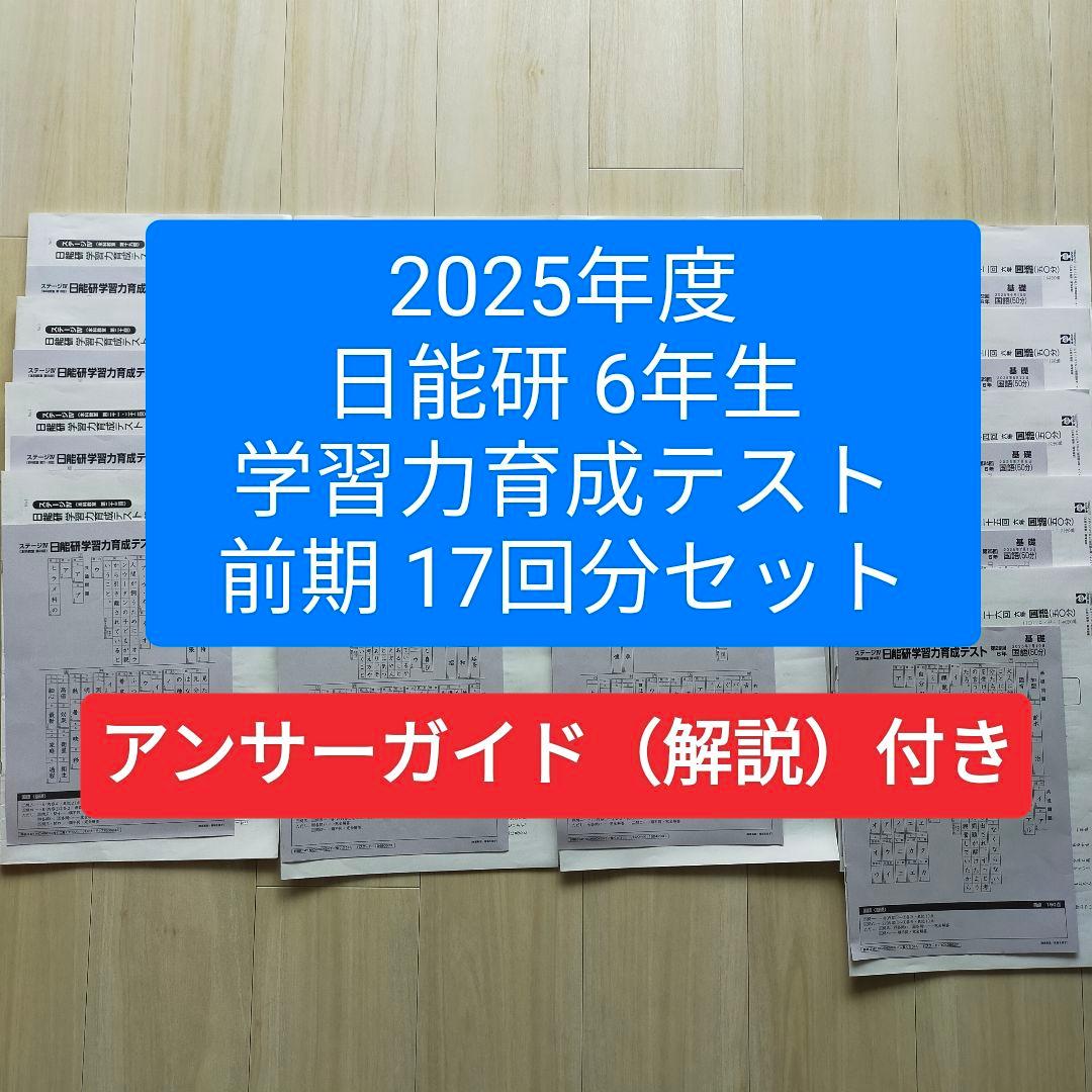 2025年度 日能研6年 学習力育成テスト 前期17回分 - メルカリ