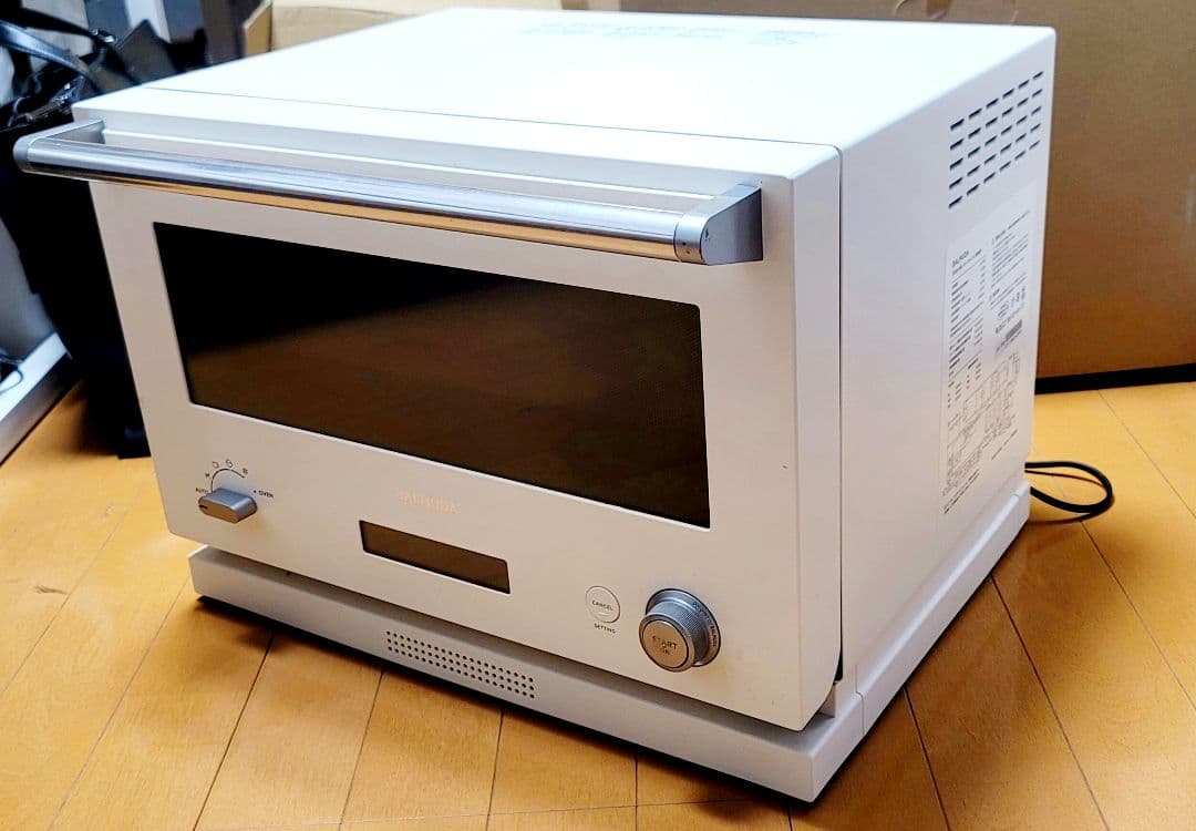 [ジャンク]BALMUDA K04A-WH オーブンレンジ 2021年製 バルミューダ オーブンレンジ フラット庫内 18L ホワイト BALMUDA The