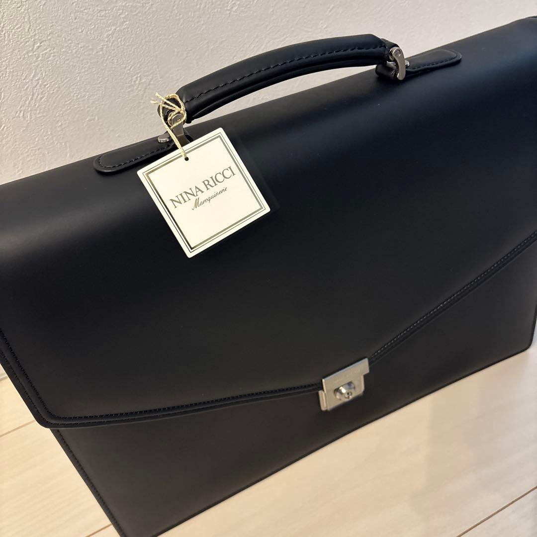 NINA RICCI ビジネスバッグ ブラック 美品 マルエム松崎製 - メルカリ
