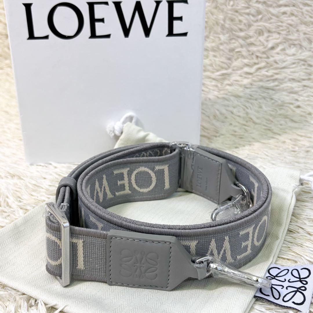未使用】LOEWE ロエベ ショルダーストラップ アナグラム グレー - メルカリ