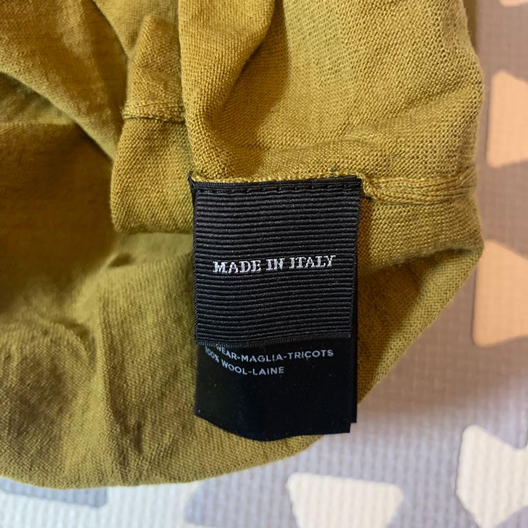 エルメネジルドゼニア 46サイズ イエロー クルーネック ニット