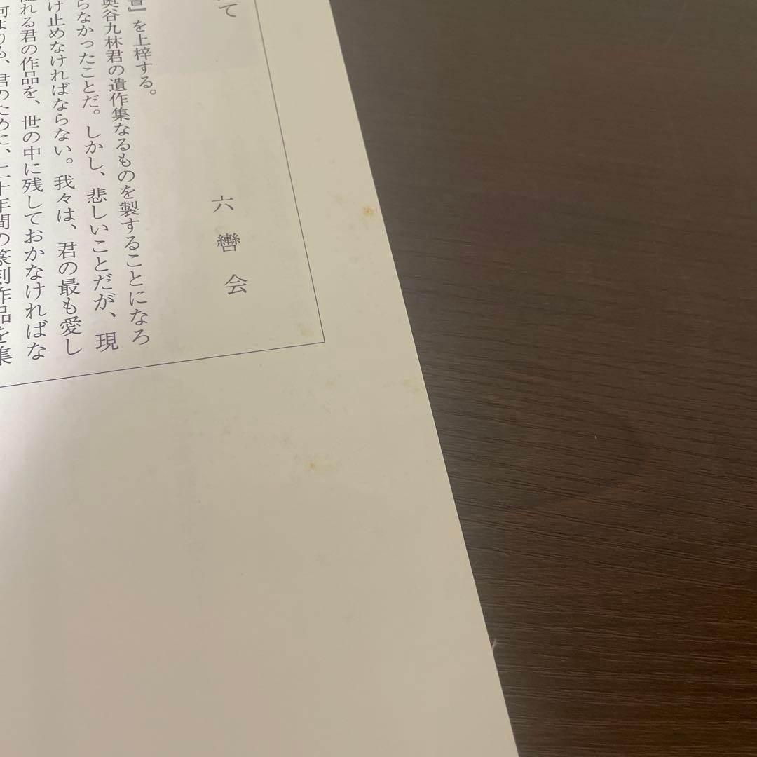 九林鐵書 奥谷九林作品集 書道 篆刻