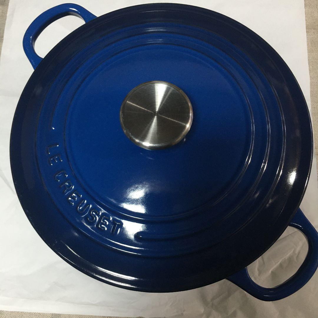 LE CREUSET 両手鍋 22cm ブルー LE CREUSET ル・クルーゼ マルセイユブルー 両手鍋 22cm Amazon.co.jp