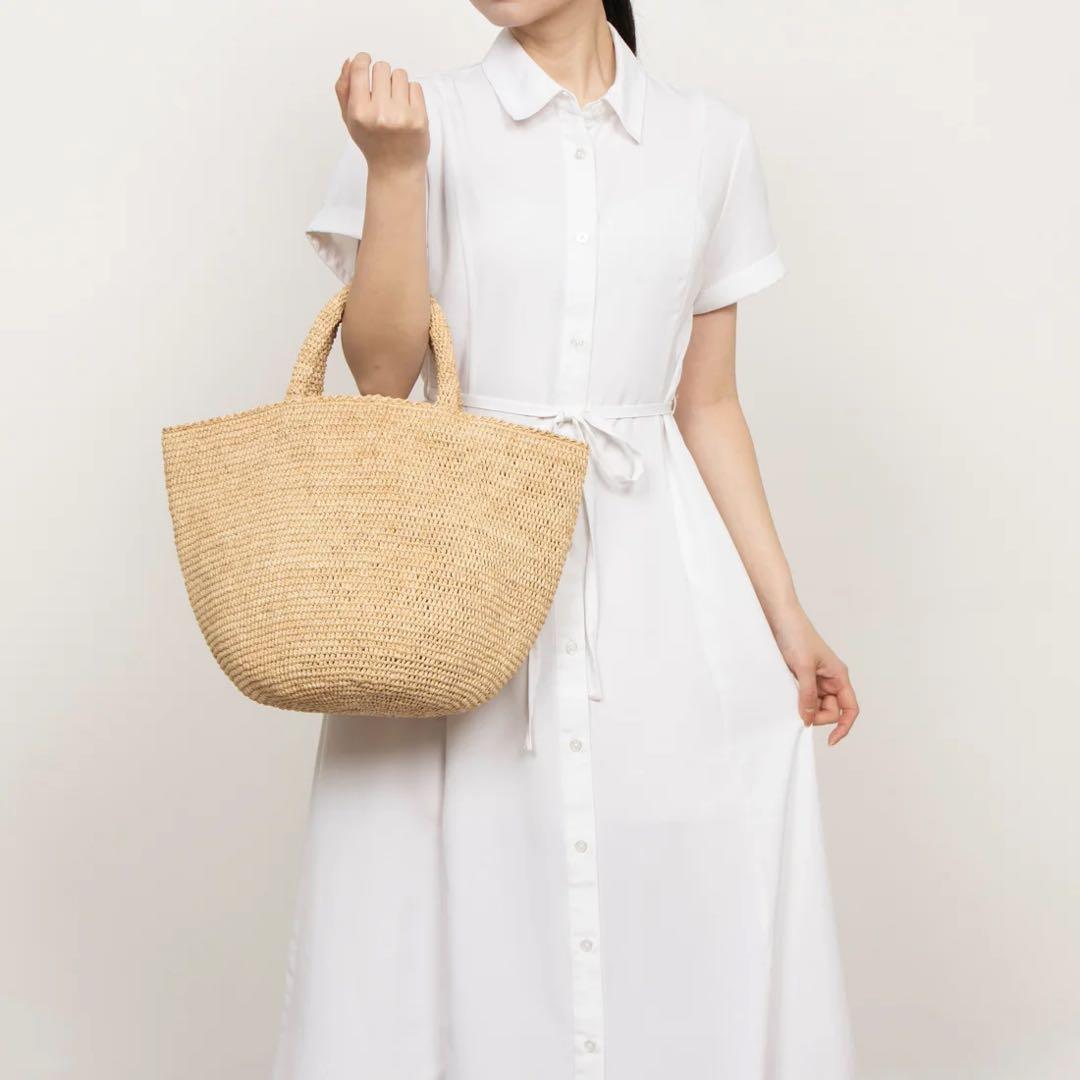 サンアルシデ　ラフィア　かごバッグ Sans Arcidet（サンアルシデ） かごバッグ BEBYバッグ XSサイズ