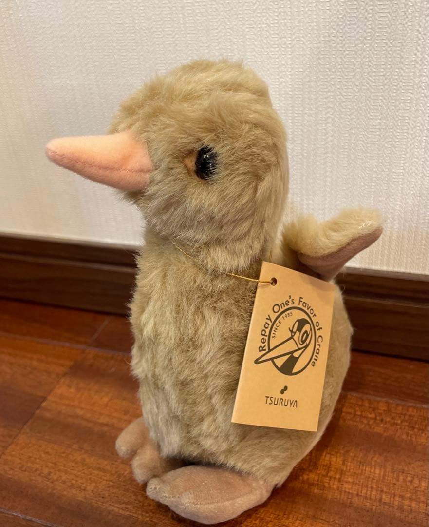新品タグ付 日本野鳥の会 タンチョウ ヒナ ぬいぐるみ レア 希少