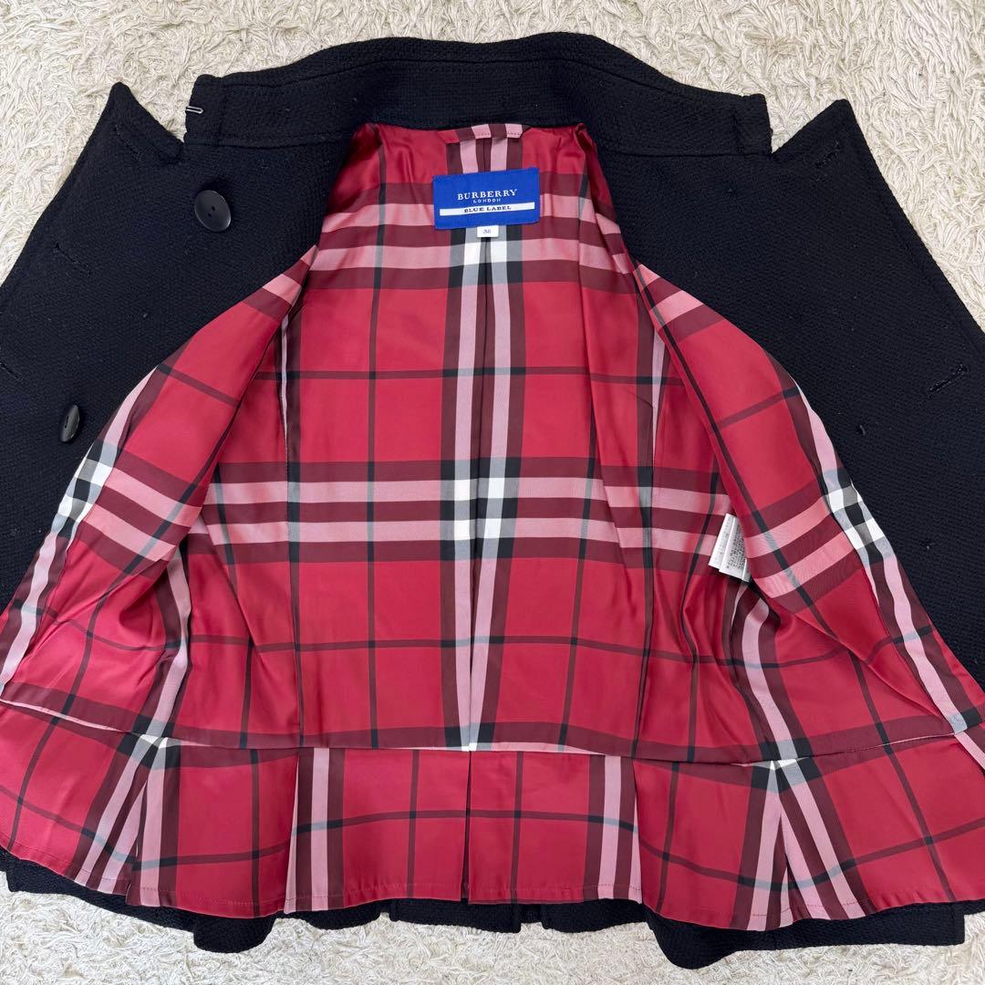 バーバリーブルーレーベル ジャケット ナポレオン ノバチェック ウール