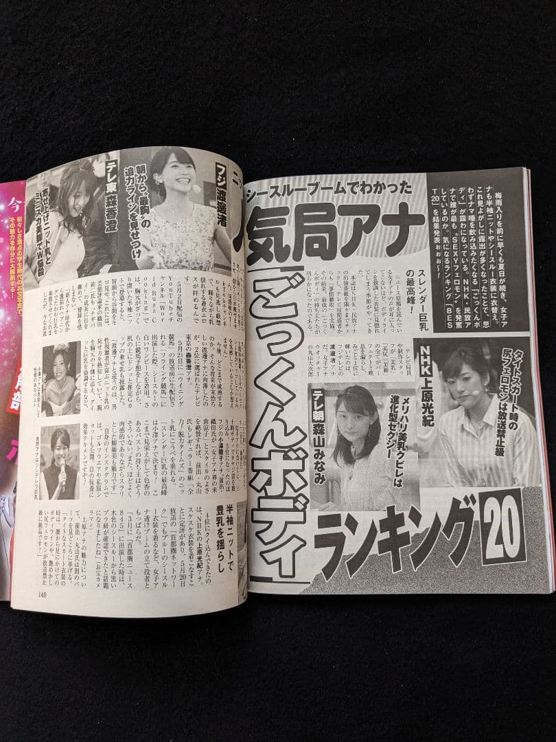 週刊アサヒ芸能 つばさ舞 長澤まさみ 高部知子 松田聖子 ミスコン 新人