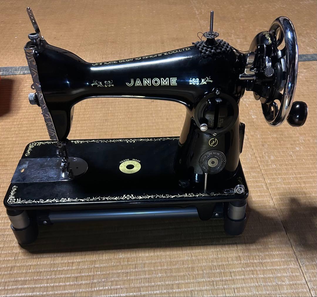 超レア！ JANOME 手回し式 ハンディミシン レトロレザークラフトに