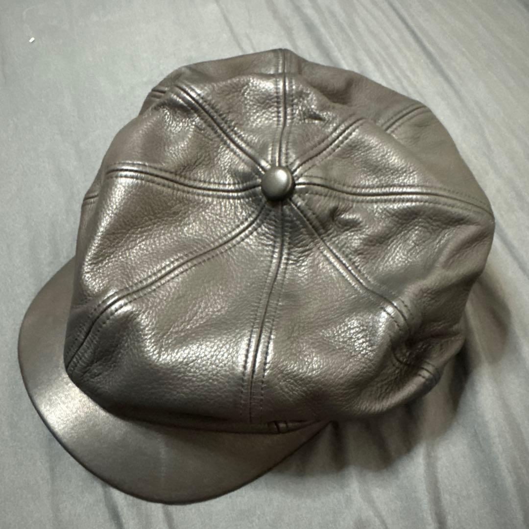 お値引きOKほぼ未使用　OLD JOE BRAND レザーキャスケット　ブラック SOLARIS&CO HATMAKERS - ホースレザーキャスケット 