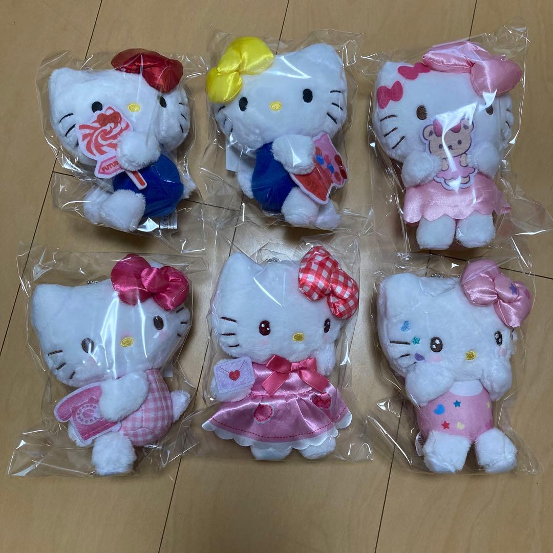 【即購入ok!!】ハローキティマスコットコレクション 6種コンプリートセット ファミマ限定 ハローキティマスコットコレクション コンプリート6点