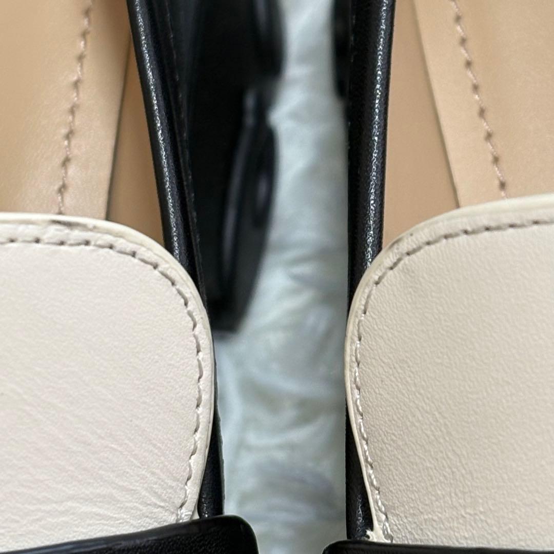 新品 箱タグ付 コーチ ルーシー ローファー 厚底 ブラック ホワイト