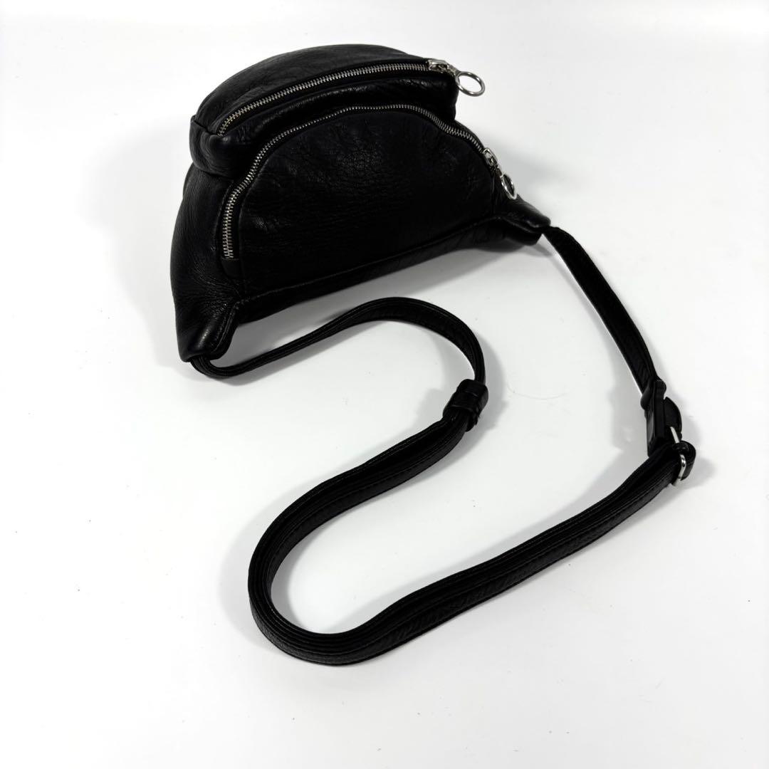 ✨希少 美品✨アエタ DA11 S ボディバッグ ディアスキン ブラック 黒