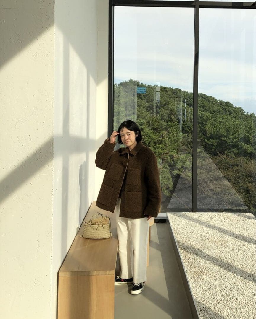 定価37000円 韓国 WLL ウールジャケット ブラウン - メルカリ