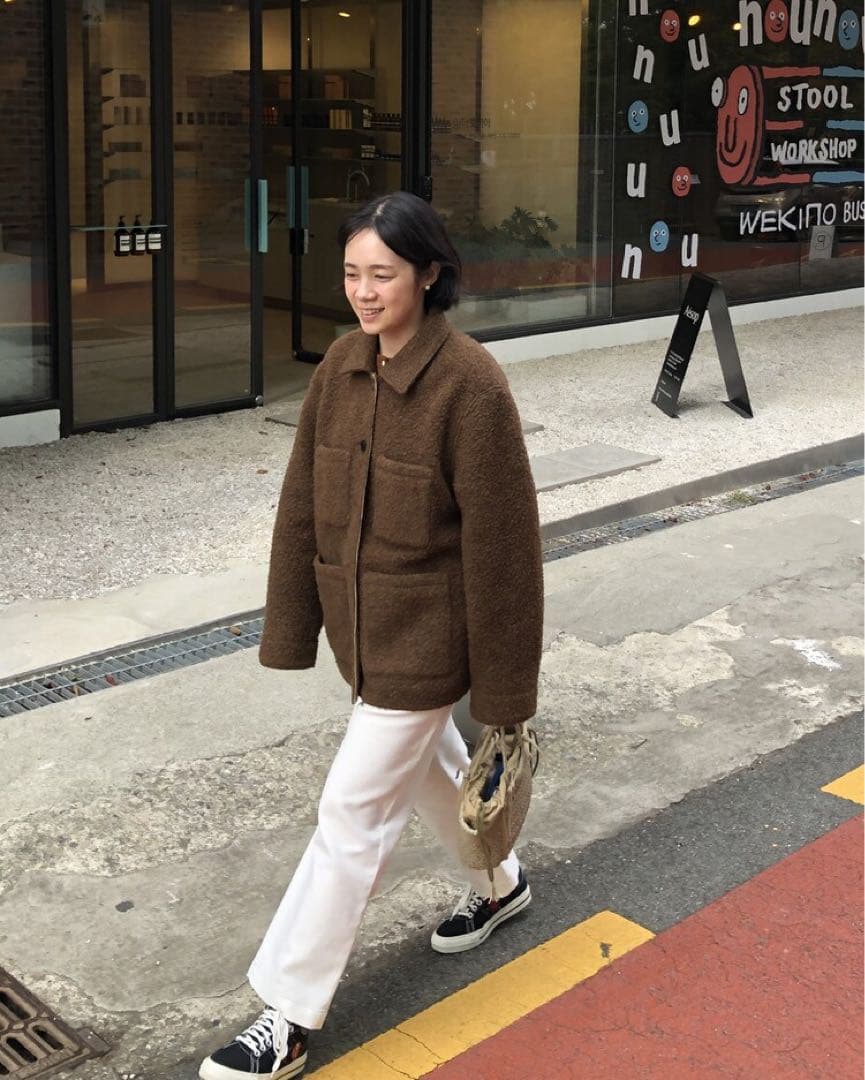 定価37000円 韓国 WLL ウールジャケット ブラウン - ジャケット