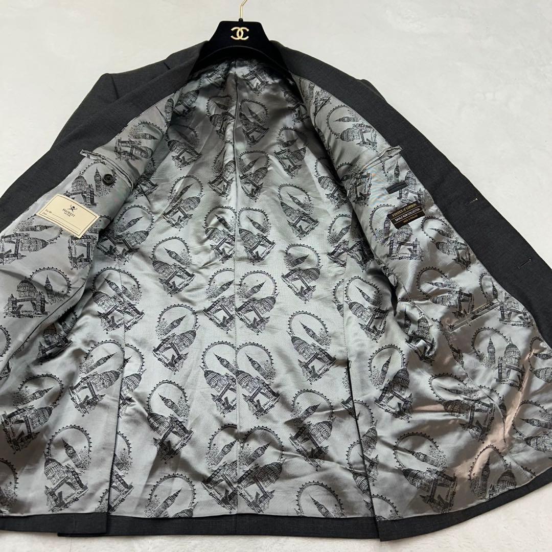 R81 美品 M ハケットロンドン グレー スーツJKT メンズの通販はau PAY