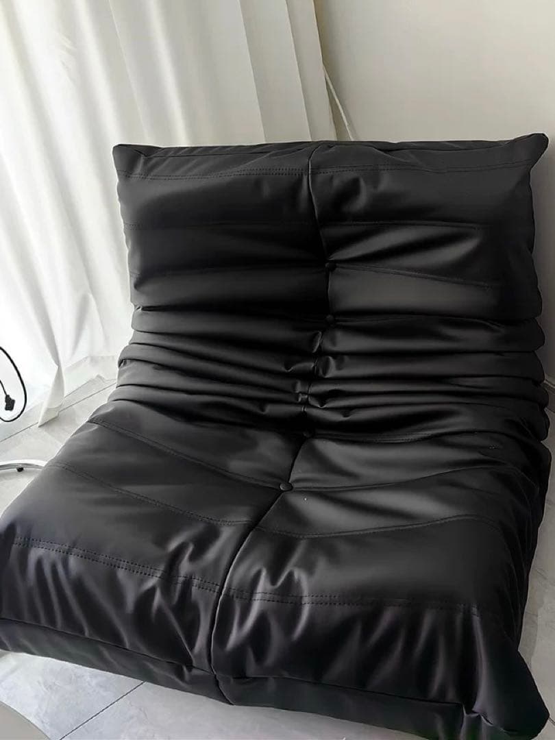 新品】リーンロゼ ligne rosetトーゴ 1人掛けソファ ブラッ - メルカリ