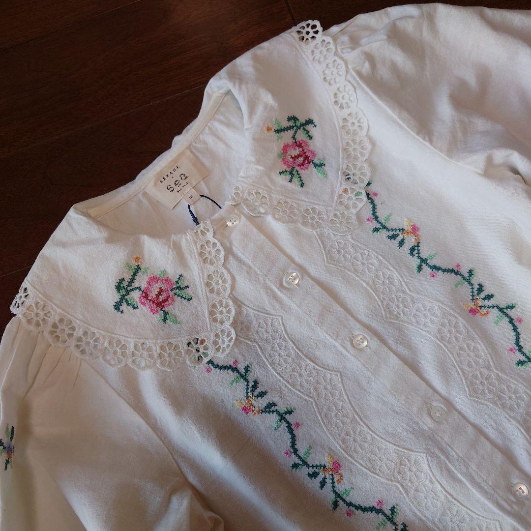 Sézane x Sea New York セザンヌ 刺繍 レース ブラウス - メルカリ
