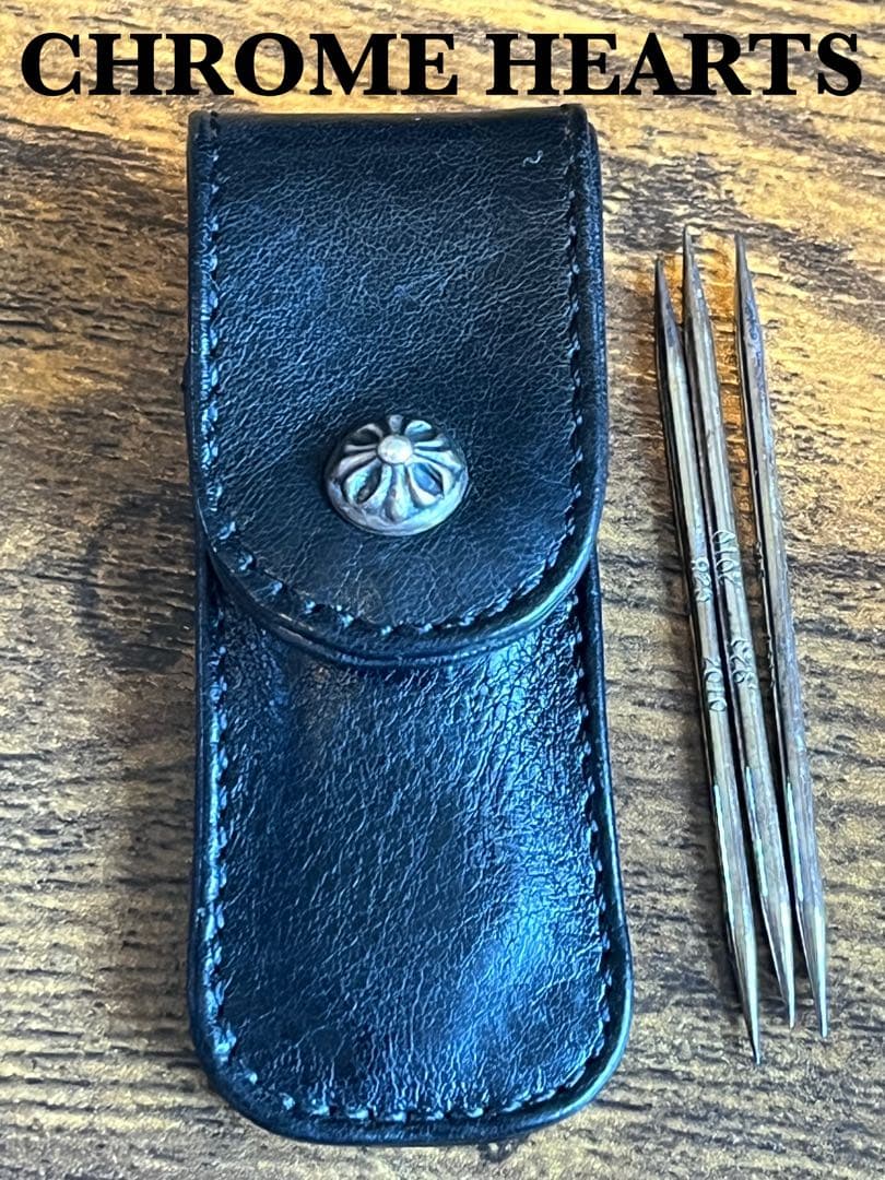 CHROME HEARTS クロムハーツ レザーケース爪楊枝入れ シルバー3本 楽天市場】CHROME HEARTS 3 SILVER TOOTHPICKS W/LEATHER CASEクロム